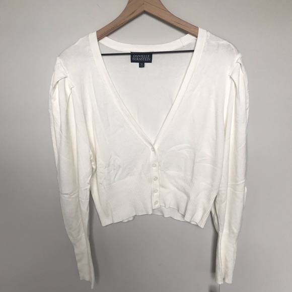 Danielle Bernstein Puff Sleeve Cardi NWT - Picture 4 of 6